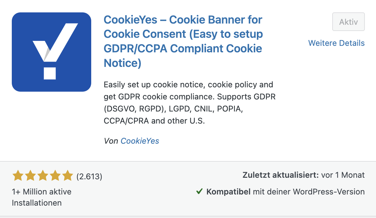 CookieYes Plugin download